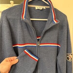Meister Men’s XL Zip-Up Sweater with Stripes with Colorado patch